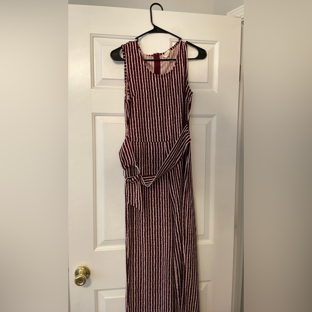 205 Collins red-striped jumpsuit